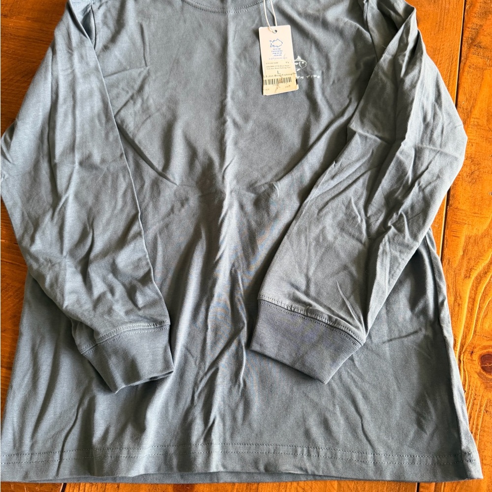Boys Simply Southern Long Sleeve Crewneck Shirt - Slate Blue